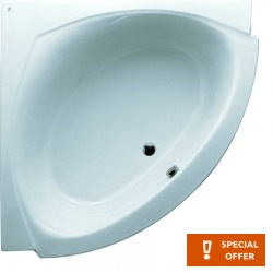 Μπανιέρα γωνιακή 130x130 από ακρυλικό, χρώμα: Λευκό επιφάνεια: Γυαλιστερή Γωνιακές