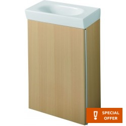 Furniture base without washbasin 48x24,5x66 material: Wood composite wall mounted, color: Beech wood Cabinets without wash basin