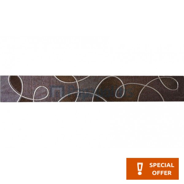 Border (listello) 8x56 Italy 1st choice E Nabuk surface: Matt, hue: Brown Tile Liners (Listello)-Decore