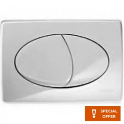 Flush wall plates for concealed cistern Actuation dual flush valve material: ABS, color: Chrome surface: Matt Flush plates