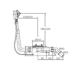 Waste Valve With overflow material: Brass surface: Glossy, color: Chrome Waste overflows