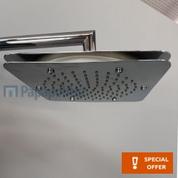 Shower head Wall-mounted 22x22x9 material: Brass, style: 1 spray, color: Chrome surface: Glossy