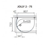 Bathtub enclosure Quadrant 75x153 5mm sliding surface: Glossy, color: Chrome Novellini