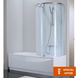 Bathtub enclosure Quadrant 75x153 5mm sliding surface: Glossy, color: Chrome Novellini