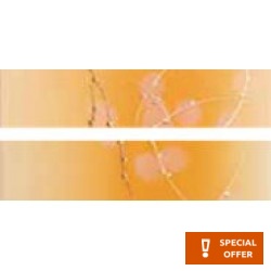 Μπορντούρα (Listello) 8,8x40 Ιταλίας 10 A&B Α’ διαλογής επιφάνεια: Γυαλιστερή, απόχρωση: Πορτοκαλί Μπορντούρες-Decore