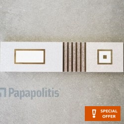 Border (listello) 6x25 Spain 1st choice Desmo surface: Glossy, hue: Brown/Grey Tile Liners (Listello)-Decore