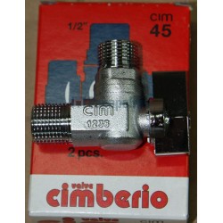 Διακόπτης γωνιακός 1/2" από χάλυβα, χρώμα: Χρωμέ επιφάνεια: Γυαλιστερή Διακόπτες, Κάνουλες