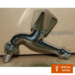Bib tap for washing machine material: Brass, color: Chrome surface: Glossy Angle valves