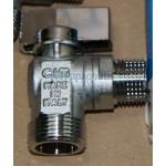 Switch corner 1/2" x 3/4" for washing machine material: Steel, color: Chrome surface: Glossy Angle valves Switch corner 1/2" x 3/4" for washing machine material: Steel, color: Chrome surface: Glossy Angle valves