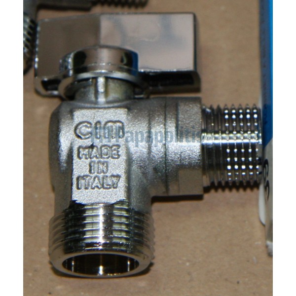 Switch corner 1/2" x 3/4" for washing machine material: Steel, color: Chrome surface: Glossy Angle valves Switch corner 1/2" x 3/4" for washing machine material: Steel, color: Chrome surface: Glossy Angle valves