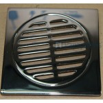 Σχάρα τετράγωνη βαρέως τύπου από ανοδιωμένο ψευδάργυρο 12x12, χρώμα: Χρωμέ Σχάρες ντουζιέρας