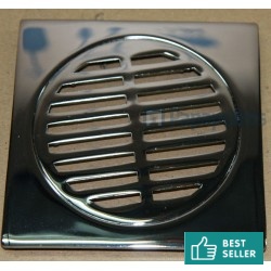 Σχάρα τετράγωνη βαρέως τύπου από ανοδιωμένο ψευδάργυρο 12x12, χρώμα: Χρωμέ Σχάρες ντουζιέρας