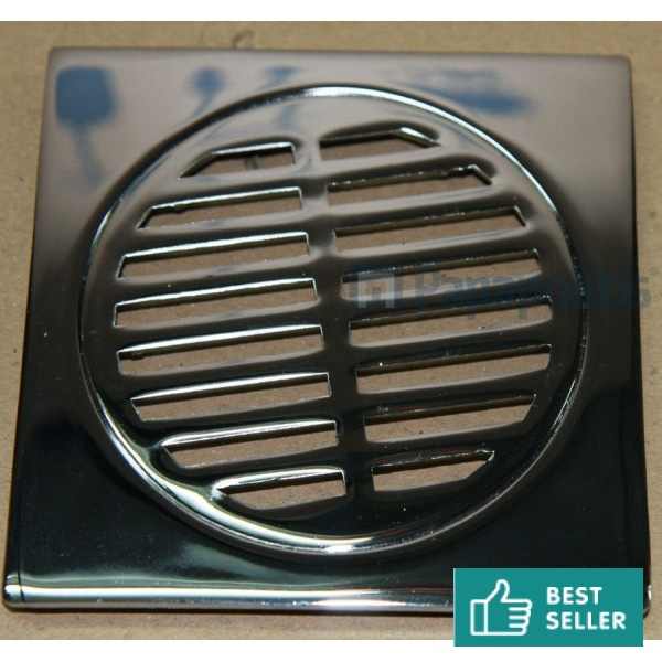 Σχάρα τετράγωνη βαρέως τύπου από ανοδιωμένο ψευδάργυρο 12x12, χρώμα: Χρωμέ Σχάρες ντουζιέρας