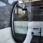 Καθρέπτης, σχήμα: Στρογγυλό 60x60 από κρύσταλλο με led Καθρέπτες μπάνιου