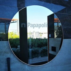 Καθρέπτης, σχήμα: Στρογγυλό 60x60 από κρύσταλλο με led Καθρέπτες μπάνιου