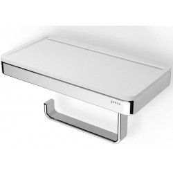 Paper holder with shelf material: Brass, color: Chrome surface: Glossy Toilet paper holders