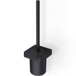 Brush (broom) material: Brass Wall-mounted, color: Black surface: Matt Toilet brush holders