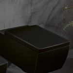 Κάλυμμα λεκάνης soft closing Wrapover Ebony (Ματ) Ceramic Plus, χρώμα: Μαύρο Καλύμματα