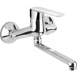 Μπαταρία κουζίνας επίτοιχη από ορείχαλκο, χρώμα: Χρωμέ επιφάνεια: Γυαλιστερή Επίτοιχες