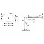 Νιπτήρας ελευθέρας τοποθέτησης 56x36x14,5 από πορσελάνη χωρίς οπή  χωρίς υπερχείλιση White Alpine, χρώμα: Λευκό επιφάνεια: Γυαλιστερή Ελευθέρας τοποθέτησης
