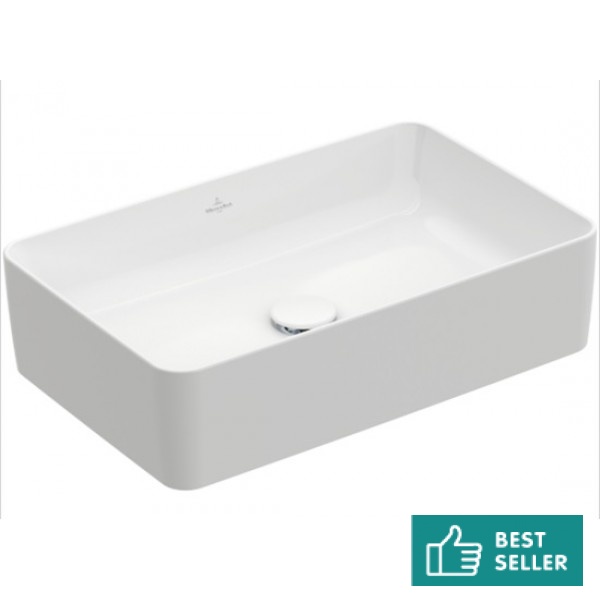 Νιπτήρας ελευθέρας τοποθέτησης 56x36x14,5 από πορσελάνη χωρίς οπή  χωρίς υπερχείλιση White Alpine, χρώμα: Λευκό επιφάνεια: Γυαλιστερή Ελευθέρας τοποθέτησης