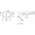 Νιπτήρας ελευθέρας τοποθέτησης 56x36x14,5 από πορσελάνη χωρίς οπή  χωρίς υπερχείλιση, χρώμα: Λευκό επιφάνεια: Γυαλιστερή Ελευθέρας τοποθέτησης