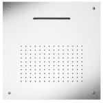 Κεφαλή ντους οροφής 50x50 από inox 2 ροών βροχή ή καταρράκτης, χρώμα: Χρωμέ επιφάνεια: Γυαλιστερή Κεφαλές ντους