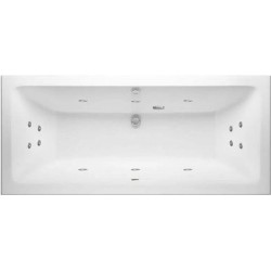 Whirpool bathtub Rectangular 180x80 material: Quaryl surface: Glossy, color: White Rectangular