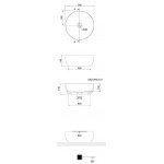 Washbasin Free standing 39x39x14 material: Porcelain Without hole Without overflow, color: Black surface: Matt Free standing Washbasin Free standing 39x39x14 material: Porcelain Without hole Without overflow, color: Black surface: Matt Free standing