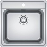 Sink Stainless (Steel) 51x51 material: Inox surface: Matt free nested 1 bowl, color: Chrome Stainless steel