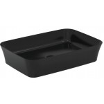Washbasin Free standing 55x38x12,5 material: Porcelain Without hole Without overflow Black Matt, color: Black surface: Matt Free standing