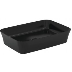 Washbasin Free standing 55x38x12,5 material: Porcelain Without hole Without overflow Black Matt, color: Black surface: Matt Free standing