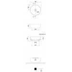 Νιπτήρας ελευθέρας τοποθέτησης 33x33x12,5 από πορσελάνη χωρίς οπή  χωρίς υπερχείλιση glossy, χρώμα: Λευκό επιφάνεια: Γυαλιστερή Ελευθέρας τοποθέτησης
