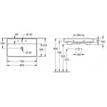 Νιπτήρας επίτοιχος 80x47x8,5 White Alpin, με 1 γούρνα με οπή στη μέση χωρίς κολώνα από πορσελάνη, χρώμα: Λευκό επιφάνεια: Γυαλιστερή Επίτοιχοι