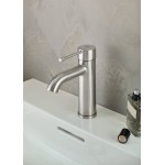 Wash basin tap Deck-mounted material: Brass mixer With pop-up waste set Μ size S-Size, supersteel, color: Chrome surface: Brushed Deck-mounted Wash basin tap Deck-mounted material: Brass mixer With pop-up waste set Μ size S-Size, supersteel, color: Chrome surface: Brushed Deck-mounted