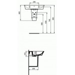 Pedestal Wall-mounted, color: White Pedestals Pedestal Wall-mounted, color: White Pedestals