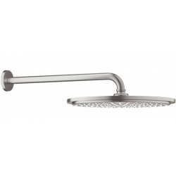 Κεφαλή ντους επίτοιχος τύπος 31x31 από ορείχαλκο 1 ροής 310 Supersteel, χρώμα: Χρωμέ επιφάνεια: Βουρτσισμένη