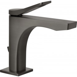 Wash basin tap Deck-mounted material: Inox mixer With pop-up waste set Μ size Black Metal Brushed PVD, color: Black surface: Brushed Deck-mounted
