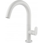 Wash basin tap Deck-mounted L size material: Brass mixer With pop-up waste set, color: White surface: Matt Deck-mounted Wash basin tap Deck-mounted L size material: Brass mixer With pop-up waste set, color: White surface: Matt Deck-mounted