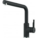 Kitchen tap Deck-mounted material: Brass with shower L - spout, color: Black surface: Matt Deck-mounted