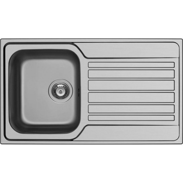 Νεροχύτης ανοξείδωτος 86x50 από inox επιφάνεια: Γυαλισμένη με πάγκο αριστερά / με πάγκο δεξιά ένθετος 1 γούρνα, χρώμα: Χρωμέ Ανοξείδωτοι