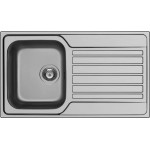 Νεροχύτης ανοξείδωτος 86x50 από inox επιφάνεια: Γυαλισμένη με πάγκο αριστερά / με πάγκο δεξιά ένθετος 1 γούρνα, χρώμα: Χρωμέ Ανοξείδωτοι