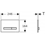 Flush wall plates for concealed cistern Actuation dual flush valve material: ABS, color: White surface: Glossy
