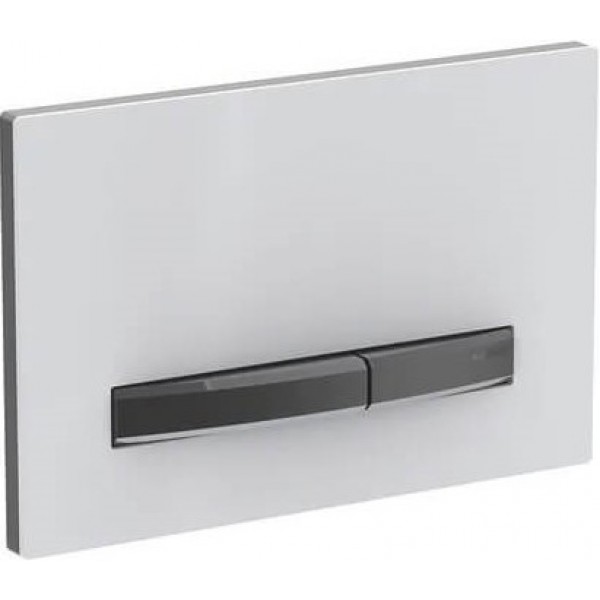 Flush wall plates for concealed cistern Actuation dual flush valve material: ABS, color: White surface: Glossy