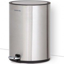 Waste bin material: Inox 3 lt Closed Floor standing, color: Chrome surface: Brushed