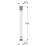 Shower hose 175cm material: Plastic supersteel, color: Chrome surface: Matt Shower hoses Shower hose 175cm material: Plastic supersteel, color: Chrome surface: Matt Shower hoses
