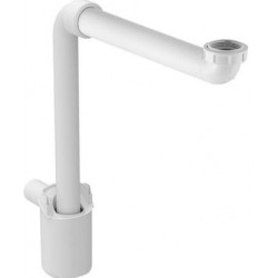 Sink siphon material: Plastic surface: Matt, color: White Siphons