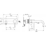 Μπαταρία νιπτήρος εντοιχιζόμενη - εσωτερικό μέρος αναμεικτική Εντοιχιζόμενες εσωτερικό μέρος