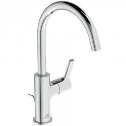 Wash basin tap Deck-mounted L size material: Brass mixer With pop-up waste set L-Size, color: Chrome surface: Glossy Deck-mounted