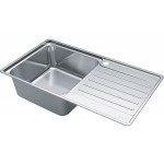 Sink Stainless (Steel) 86x48 material: Inox surface: Matt right nested 1 bowl, color: Chrome Stainless steel Sink Stainless (Steel) 86x48 material: Inox surface: Matt right nested 1 bowl, color: Chrome Stainless steel